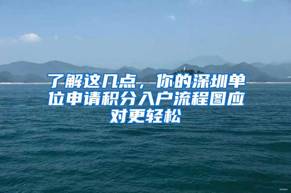 了解这几点，你的深圳单位申请积分入户流程图应对更轻松