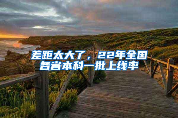 差距太大了，22年全国各省本科一批上线率