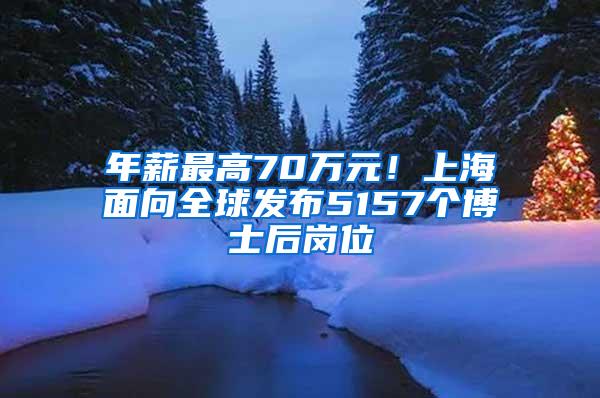 年薪最高70万元！上海面向全球发布5157个博士后岗位