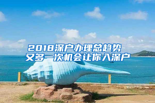 2018深户办理总趋势 又多一次机会让你入深户