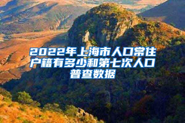 2022年上海市人口常住户籍有多少和第七次人口普查数据