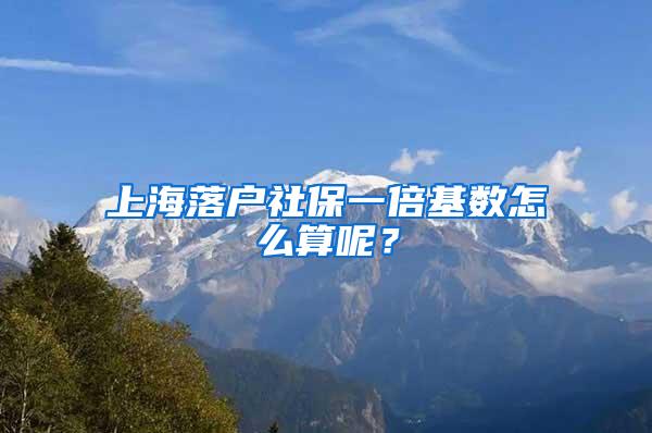 上海落户社保一倍基数怎么算呢？