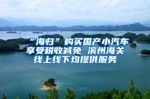 “海归”购买国产小汽车享受税收减免 滨州海关线上线下均提供服务