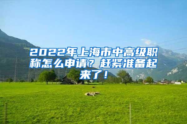 2022年上海市中高级职称怎么申请？赶紧准备起来了！