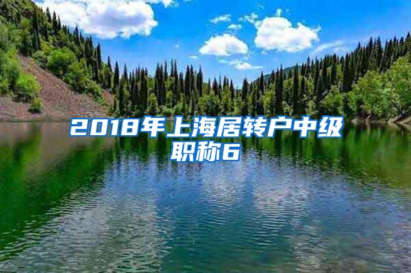 2018年上海居转户中级职称6