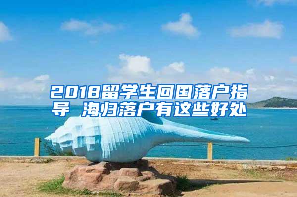 2018留学生回国落户指导 海归落户有这些好处