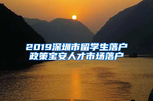 2019深圳市留学生落户政策宝安人才市场落户