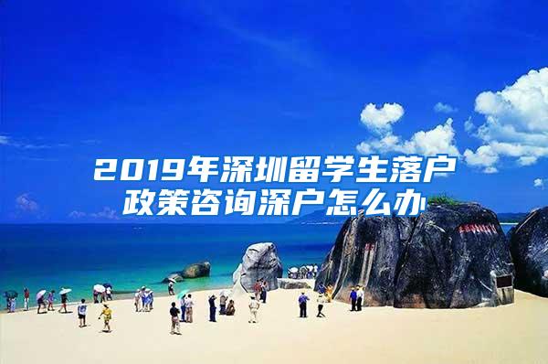 2019年深圳留学生落户政策咨询深户怎么办