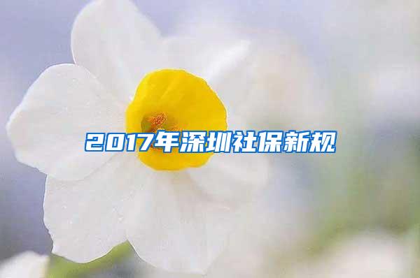 2017年深圳社保新规