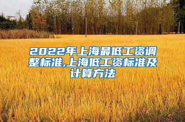 2022年上海最低工资调整标准,上海低工资标准及计算方法