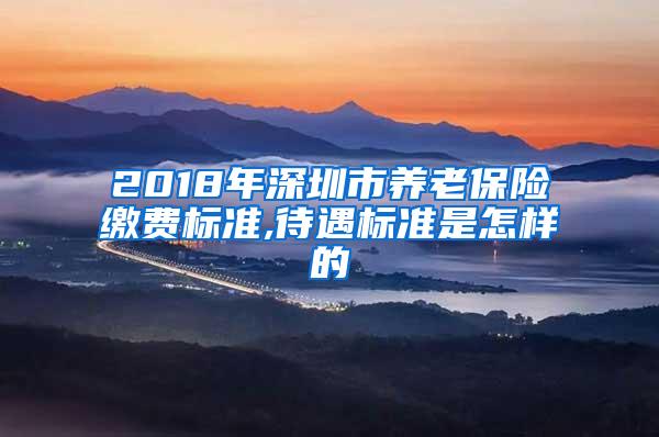 2018年深圳市养老保险缴费标准,待遇标准是怎样的