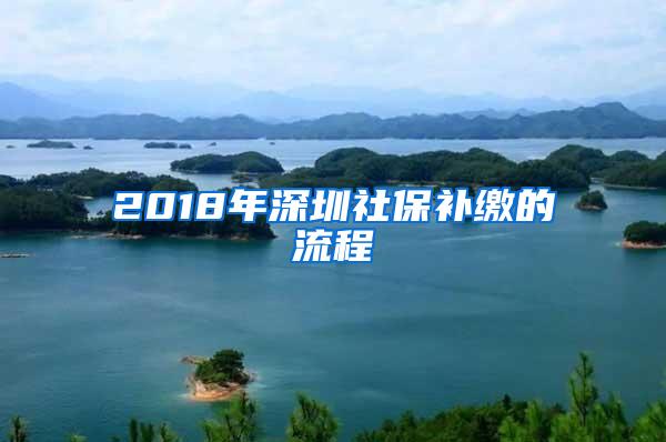 2018年深圳社保补缴的流程