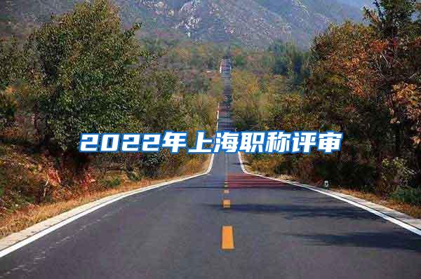 2022年上海职称评审