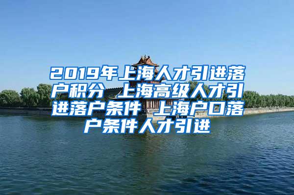 2019年上海人才引进落户积分 上海高级人才引进落户条件 上海户口落户条件人才引进