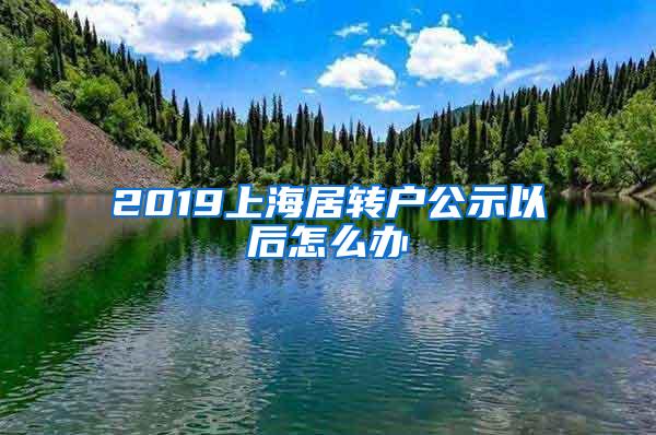 2019上海居转户公示以后怎么办