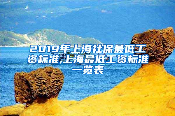 2019年上海社保最低工资标准,上海最低工资标准一览表