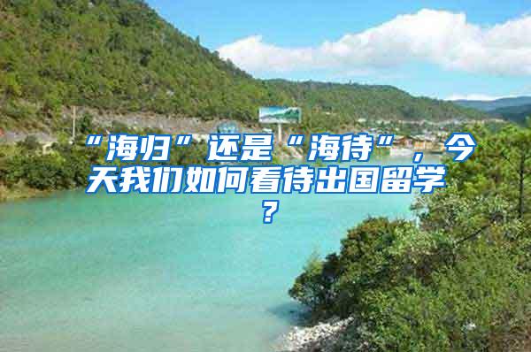 “海归”还是“海待”，今天我们如何看待出国留学？