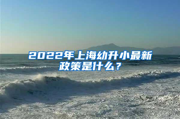 2022年上海幼升小最新政策是什么？