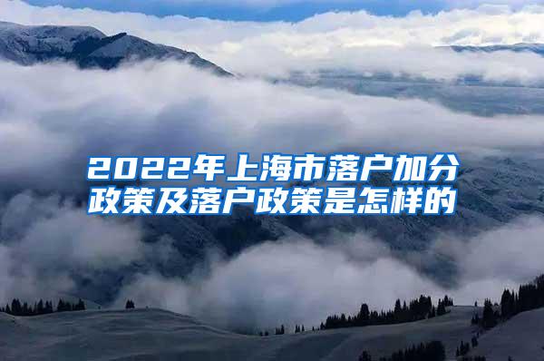 2022年上海市落户加分政策及落户政策是怎样的