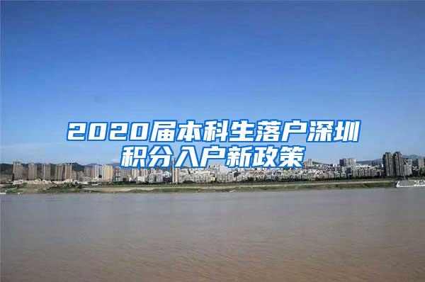 2020届本科生落户深圳积分入户新政策