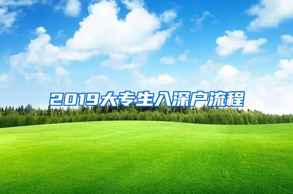 2019大专生入深户流程