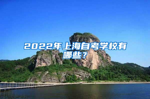 2022年上海自考学校有哪些？