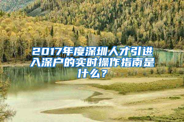 2017年度深圳人才引进入深户的实时操作指南是什么？