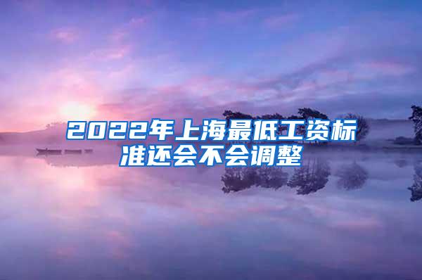 2022年上海最低工资标准还会不会调整