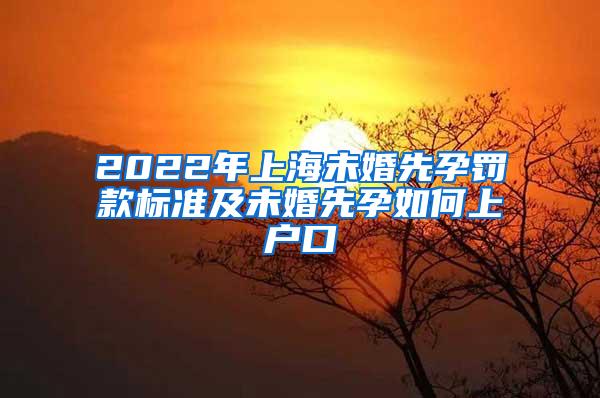 2022年上海未婚先孕罚款标准及未婚先孕如何上户口