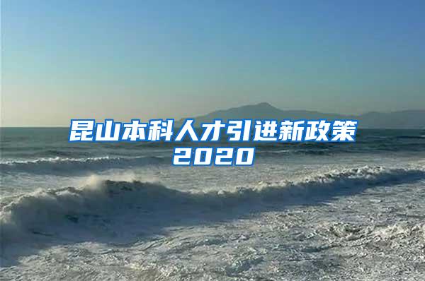 昆山本科人才引进新政策2020