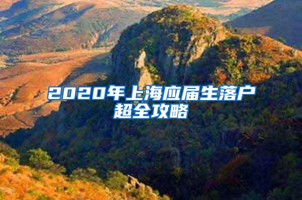 2020年上海应届生落户超全攻略