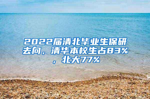 2022届清北毕业生保研去向，清华本校生占83%，北大77%