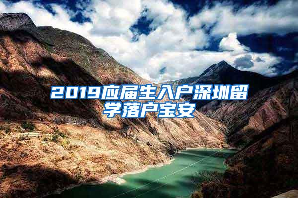 2019应届生入户深圳留学落户宝安