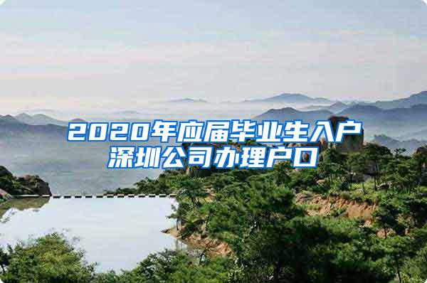 2020年应届毕业生入户深圳公司办理户口