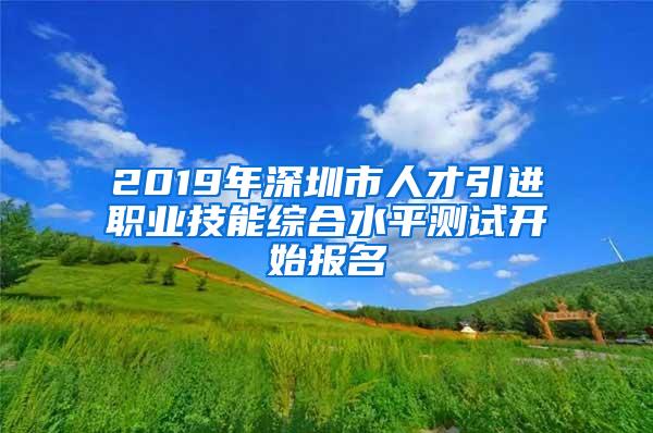 2019年深圳市人才引进职业技能综合水平测试开始报名