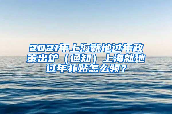 2021年上海就地过年政策出炉（通知）上海就地过年补贴怎么领？