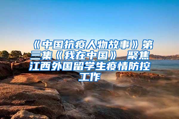 《中国抗疫人物故事》第三集《我在中国》 聚焦江西外国留学生疫情防控工作