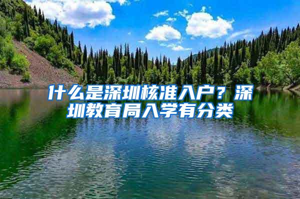 什么是深圳核准入户？深圳教育局入学有分类