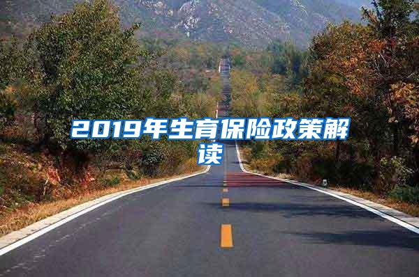 2019年生育保险政策解读