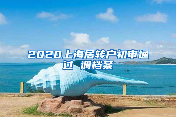 2020上海居转户初审通过 调档案