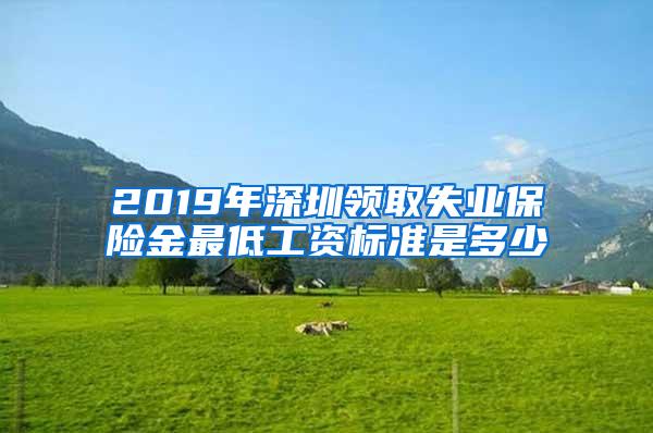 2019年深圳领取失业保险金最低工资标准是多少