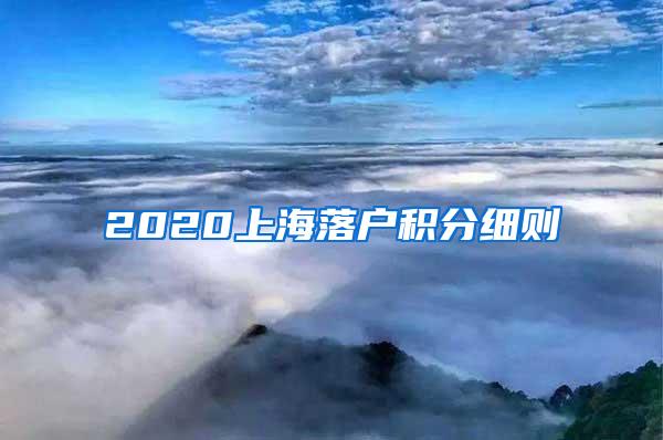 2020上海落户积分细则