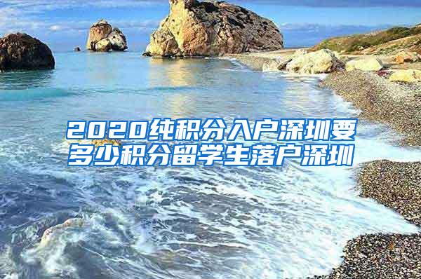 2020纯积分入户深圳要多少积分留学生落户深圳