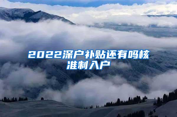 2022深户补贴还有吗核准制入户