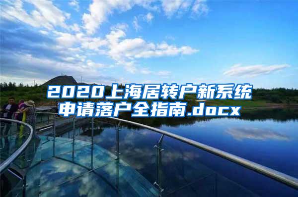 2020上海居转户新系统申请落户全指南.docx