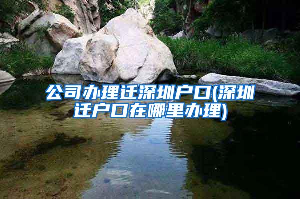 公司办理迁深圳户口(深圳迁户口在哪里办理)