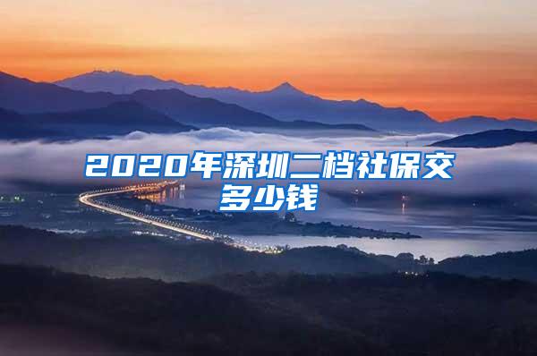 2020年深圳二档社保交多少钱