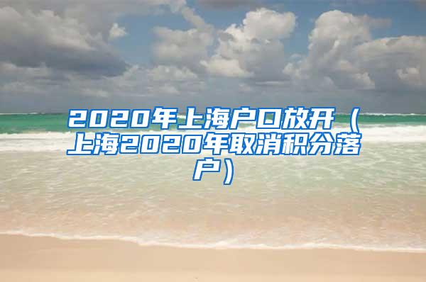 2020年上海户口放开（上海2020年取消积分落户）