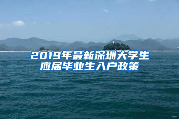 2019年最新深圳大学生应届毕业生入户政策