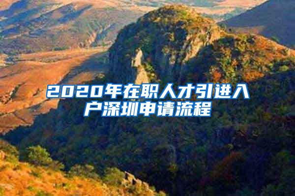 2020年在职人才引进入户深圳申请流程